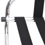 Soporte para maletas con respaldo plateado 56x39x52 cm