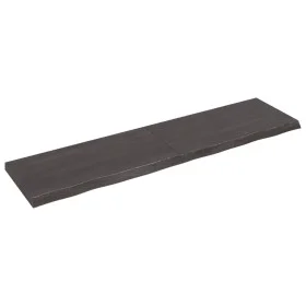 Dark brown treated oak wood wall shelf 200x50x(2-6)cm by vidaXL, Shelves and shelves - Ref: Foro24-363849, Price: 88,86 €, Di...