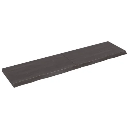 Wandregal aus dunkelbraun behandeltem Eichenholz, 200 x 50 x (2-6) cm von vidaXL, Regale und Regale - Ref: Foro24-363849, Pre...