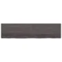 Wandregal aus dunkelbraun behandeltem Eichenholz, 200 x 50 x (2-6) cm von vidaXL, Regale und Regale - Ref: Foro24-363849, Pre...