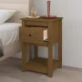 Bedside tables 2 units made of pine wood in honey brown color, measuring 40x35x61.5 cm. by vidaXL, Lockers and storage cabine...