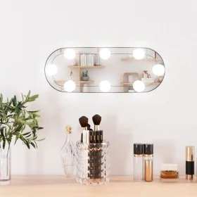 Oval wall mirror with glass LED lights 15x40 cm by vidaXL, Mirrors - Ref: Foro24-3189158, Price: 26,70 €, Discount: %