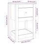 Nachttische 2 Stk. Zirbenholz honigbraun 40x35x61,5 cm von vidaXL, Schließfächer und Lagerschränke - Ref: Foro24-821736, Prei...