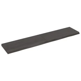 Dark brown treated oak wood wall shelf 140x30x(2-4)cm by vidaXL, Shelves and shelves - Ref: Foro24-363820, Price: 46,48 €, Di...