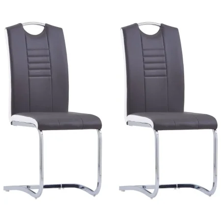 Freischwinger Esszimmerstühle 2 Einheiten Kunstleder grau von vidaXL, Essstühle - Ref: Foro24-281773, Preis: 148,01 €, Rabatt: %