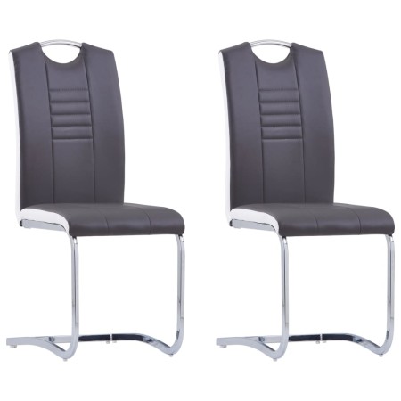 Freischwinger Esszimmerstühle 2 Einheiten Kunstleder grau von vidaXL, Essstühle - Ref: Foro24-281773, Preis: 145,04 €, Rabatt: %