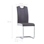 Freischwinger Esszimmerstühle 2 Einheiten Kunstleder grau von vidaXL, Essstühle - Ref: Foro24-281773, Preis: 145,04 €, Rabatt: %