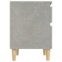 Mesita de noche gris hormigón 40x35x50 cm de vidaXL, Taquillas y armarios de almacenamiento - Ref: Foro24-821834, Precio: 49,...