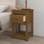 Honigbrauner Nachttisch aus massivem Kiefernholz, 40 x 35 x 61,5 cm von vidaXL, Schließfächer und Lagerschränke - Ref: Foro24...