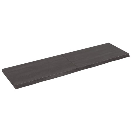 Regal aus behandeltem dunkelbraunem Eichenholz für die Wand, 140x40x(2-4) cm. von vidaXL, Regale und Regale - Ref: Foro24-363...