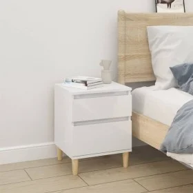 Nachttisch glänzend weiß 40x35x50 cm von vidaXL, Schließfächer und Lagerschränke - Ref: Foro24-821830, Preis: 54,15 €, Rabatt: %