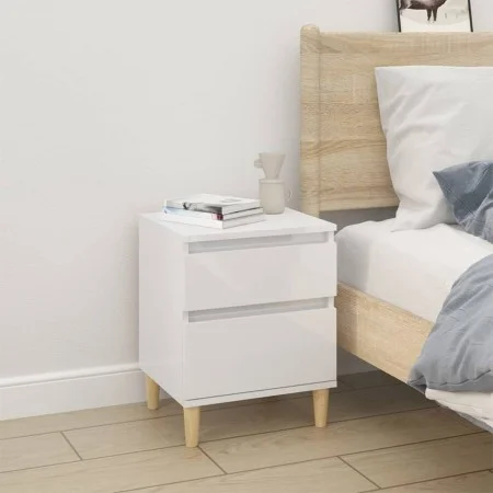 Nachttisch glänzend weiß 40x35x50 cm von vidaXL, Schließfächer und Lagerschränke - Ref: Foro24-821830, Preis: 54,15 €, Rabatt: %