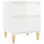 Nachttisch glänzend weiß 40x35x50 cm von vidaXL, Schließfächer und Lagerschränke - Ref: Foro24-821830, Preis: 54,99 €, Rabatt: %