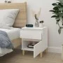 Nachttisch glänzend weiß 40x35x50 cm von vidaXL, Schließfächer und Lagerschränke - Ref: Foro24-821830, Preis: 54,15 €, Rabatt: %