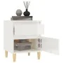 Nachttisch glänzend weiß 40x35x50 cm von vidaXL, Schließfächer und Lagerschränke - Ref: Foro24-821830, Preis: 54,15 €, Rabatt: %
