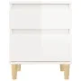 Nachttisch glänzend weiß 40x35x50 cm von vidaXL, Schließfächer und Lagerschränke - Ref: Foro24-821830, Preis: 54,15 €, Rabatt: %