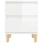 Nachttisch glänzend weiß 40x35x50 cm von vidaXL, Schließfächer und Lagerschränke - Ref: Foro24-821830, Preis: 54,99 €, Rabatt: %