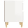 Nachttisch glänzend weiß 40x35x50 cm von vidaXL, Schließfächer und Lagerschränke - Ref: Foro24-821830, Preis: 54,99 €, Rabatt: %