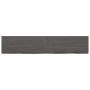Estante pared madera roble tratada marrón oscuro 200x40x(2-6)cm von vidaXL, Regale und Regale - Ref: Foro24-363847, Preis: 75...