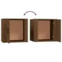 Mesita de noche color roble marrón 50x39x47 cm de vidaXL, Taquillas y armarios de almacenamiento - Ref: Foro24-816702, Precio...