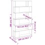 Sonoma graues Regal/Raumteiler 100x24x188 cm von vidaXL, Bücherregale und Regale - Ref: Foro24-3187604, Preis: 101,58 €, Raba...