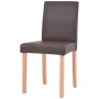 Chairs and dining table 7 pieces oak and brown artificial leather by vidaXL, Furniture sets for kitchens and dining rooms - R...