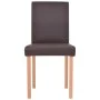Chairs and dining table 7 pieces oak and brown artificial leather by vidaXL, Furniture sets for kitchens and dining rooms - R...
