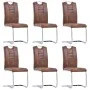 7-piece brown artificial suede leather dining set by vidaXL, Furniture sets for kitchens and dining rooms - Ref: Foro24-30531...