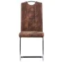7-piece brown artificial suede leather dining set by vidaXL, Furniture sets for kitchens and dining rooms - Ref: Foro24-30531...