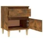 Smoked oak bedside table 40x35x50 cm by vidaXL, Lockers and storage cabinets - Ref: Foro24-821836, Price: 33,05 €, Discount: %