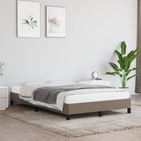 Estructura de cama sin colchón tela gris taupe 120x190 cm en Camas y somieres | Comprar online en Foro24