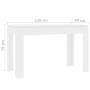 White plywood dining table 120x60x76 cm by vidaXL, Kitchen and dining tables - Ref: Foro24-800756, Price: 76,38 €, Discount: %