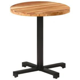 Round bistro table made of solid mango wood Ø70x75 cm by vidaXL, Kitchen and dining tables - Ref: Foro24-320279, Price: 109,4...