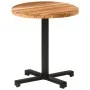 Round bistro table made of solid mango wood Ø70x75 cm by vidaXL, Kitchen and dining tables - Ref: Foro24-320279, Price: 109,4...