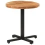 Round bistro table made of solid mango wood Ø70x75 cm by vidaXL, Kitchen and dining tables - Ref: Foro24-320279, Price: 109,4...