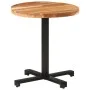 Round bistro table made of solid mango wood Ø70x75 cm by vidaXL, Kitchen and dining tables - Ref: Foro24-320279, Price: 109,4...