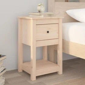 Solid pine wood bedside table 40x35x61.5 cm by vidaXL, Lockers and storage cabinets - Ref: Foro24-821729, Price: 50,94 €, Dis...