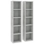 Estantería de CD 2 uds gris hormigón contrachapada 21x16x93,5cm von vidaXL, CD- und DVD-Speicher - Ref: Foro24-802700, Preis:...