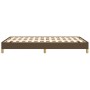 Estructura de cama sin colchón tela marrón oscuro 120x190 cm