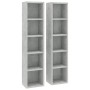 Estantería de CD 2 uds gris hormigón contrachapada 21x16x93,5cm von vidaXL, CD- und DVD-Speicher - Ref: Foro24-802700, Preis:...
