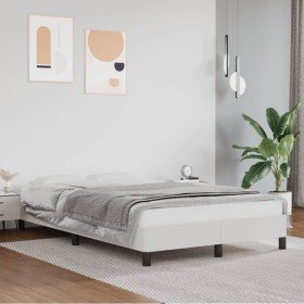 Estructura de cama sin colchón cuero sintético blanco 120x190cm en Camas y somieres | Comprar online en Foro24