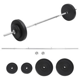 Barbell set with 30 kg weights by vidaXL, free weight - Ref: Foro24-93585, Price: 115,94 €, Discount: %