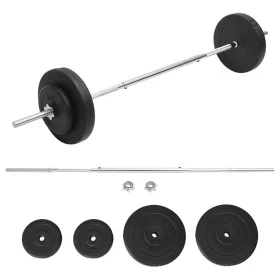 Barbell set with 30 kg weights by vidaXL, free weight - Ref: Foro24-93585, Price: 112,76 €, Discount: %