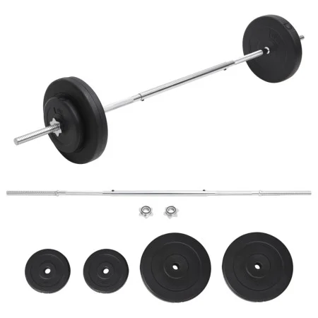 Barbell set with 30 kg weights by vidaXL, free weight - Ref: Foro24-93585, Price: 112,76 €, Discount: %