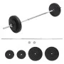 Barbell set with 30 kg weights by vidaXL, free weight - Ref: Foro24-93585, Price: 112,76 €, Discount: %