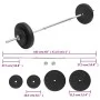 Juego de barra con pesas 30 kg de vidaXL, Peso libre - Ref: Foro24-93585, Precio: 112,76 €, Descuento: %