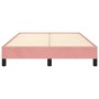 Estructura de cama sin colchón terciopelo rosa 120x190 cm