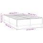 Estructura de cama sin colchón tela gris oscuro 120x190 cm