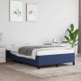 Estructura de cama sin colchón tela azul 120x190 cm