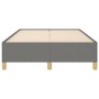 Estructura de cama sin colchón tela gris oscuro 120x190 cm
